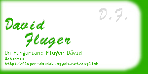 david fluger business card