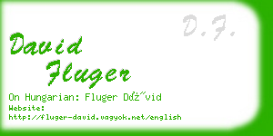 david fluger business card